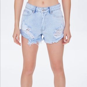 Frayed Denim shorts